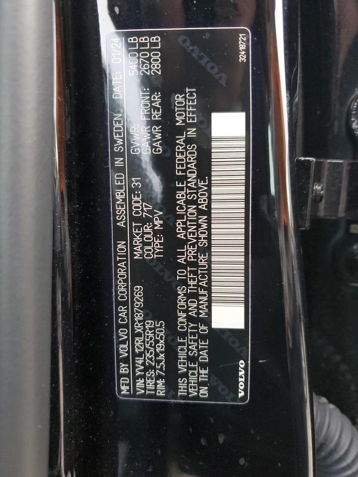 2024 VOLVO XC60 PLUS VIN:YV4L12RLXR1879269