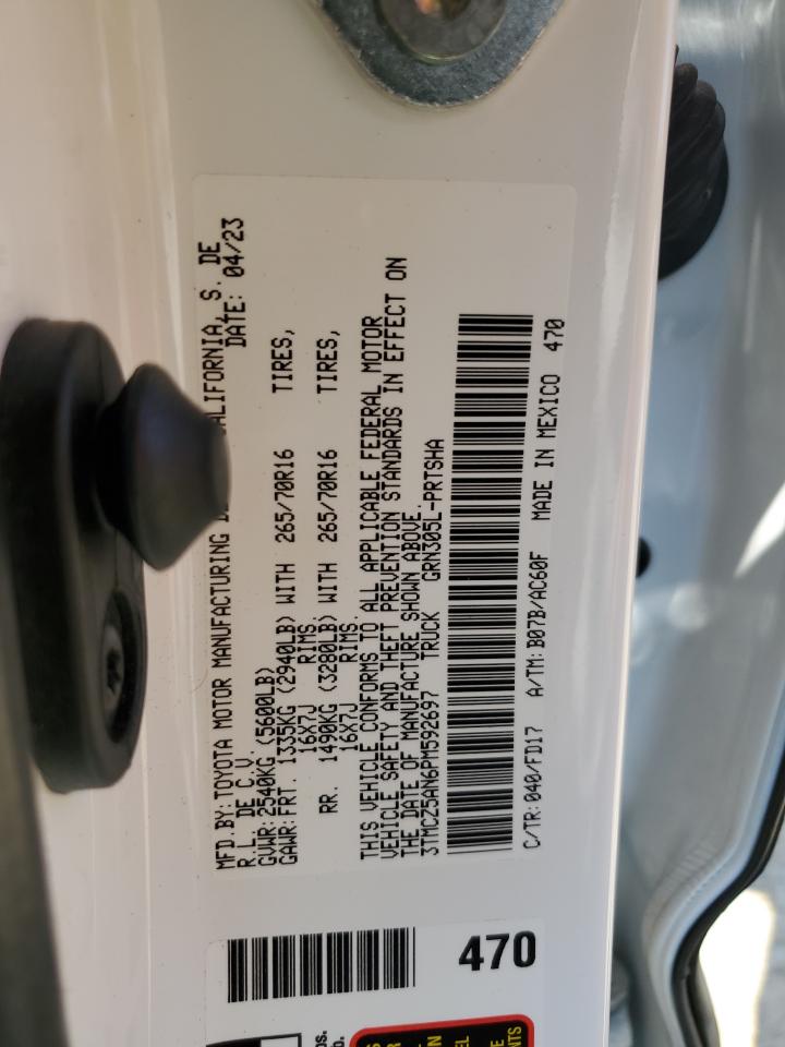 2023 TOYOTA TACOMA DOUBLE CAB VIN:3TMCZ5AN6PM592697