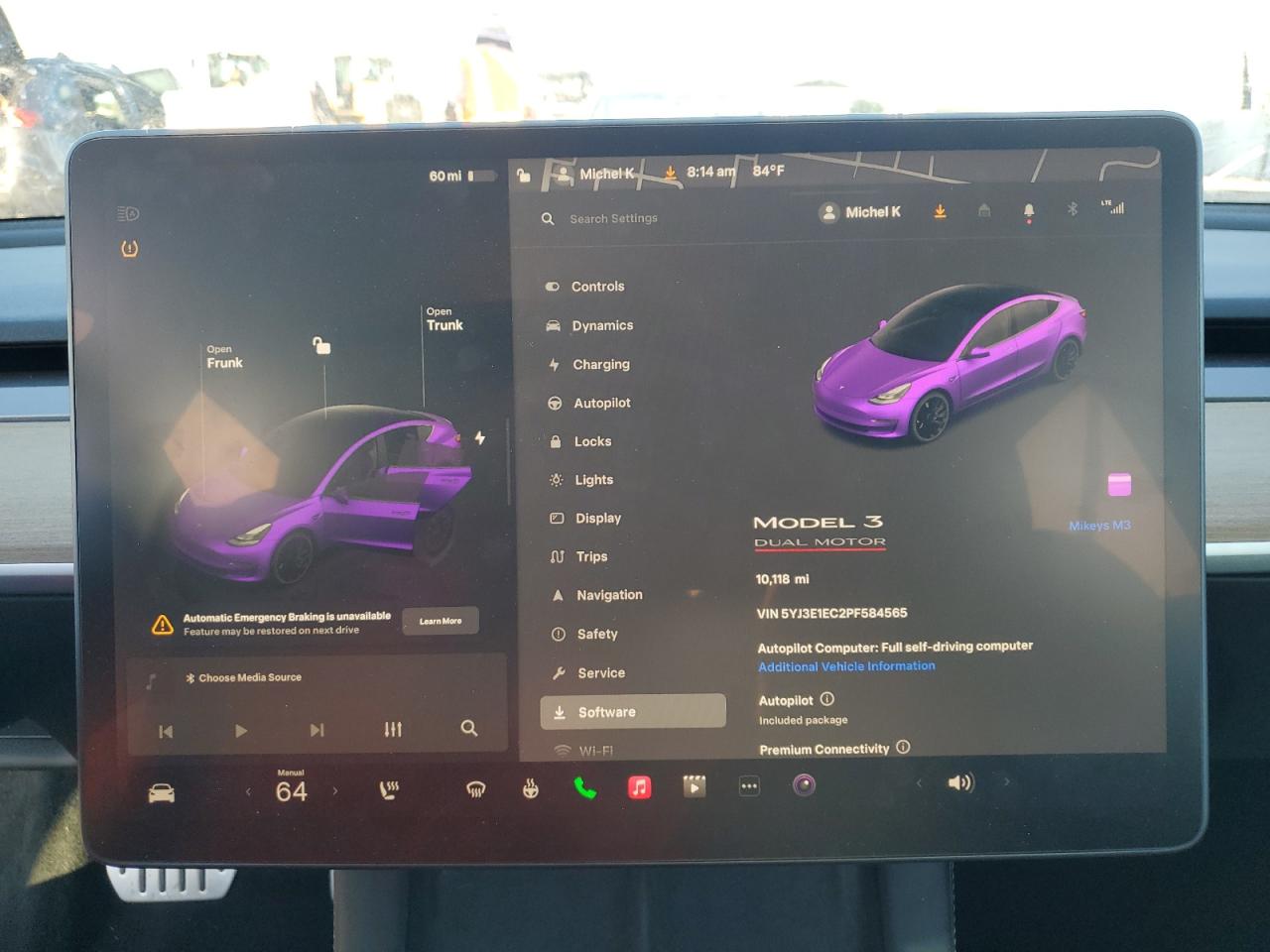 2023 TESLA MODEL 3  VIN:5YJ3E1EC2PF584565