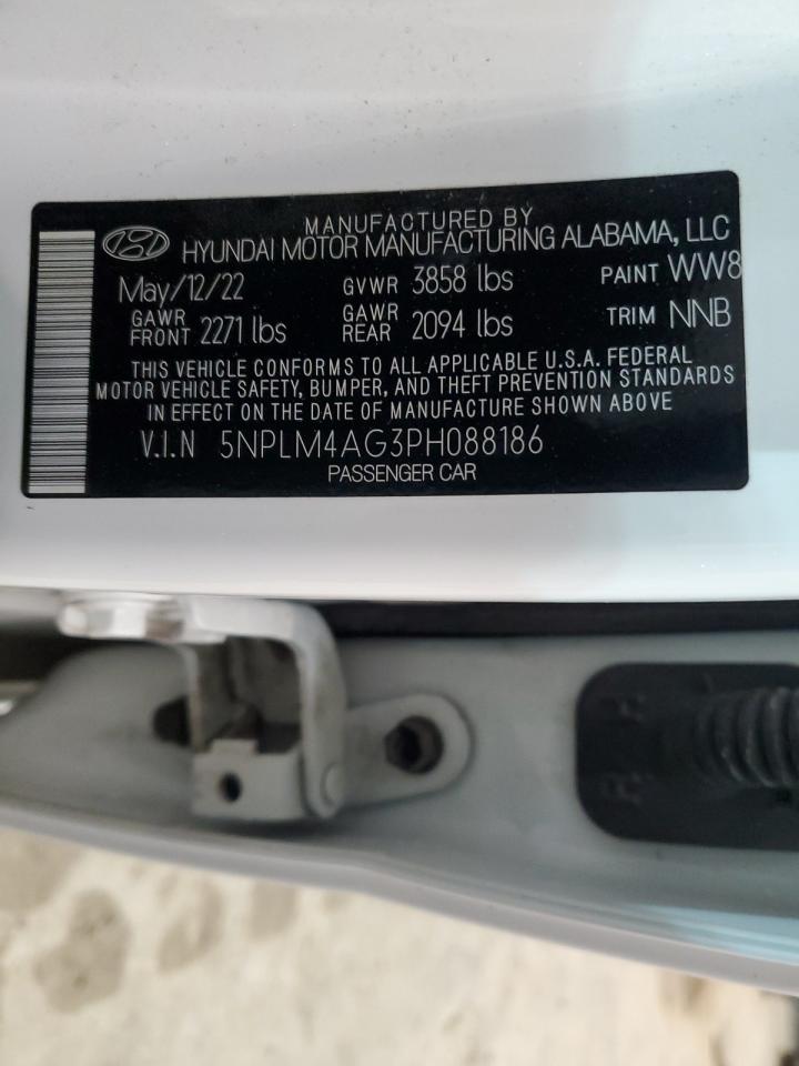 2023 HYUNDAI ELANTRA SEL VIN:5NPLM4AG3PH088186