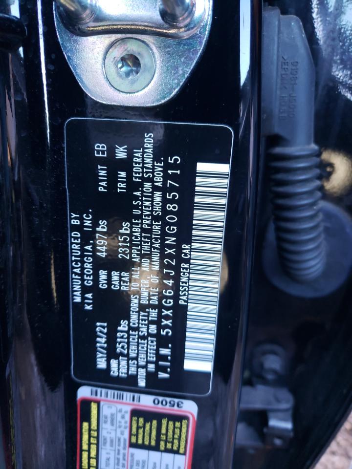 2022 KIA K5 GT LINE VIN:5XXG64J2XNG085715