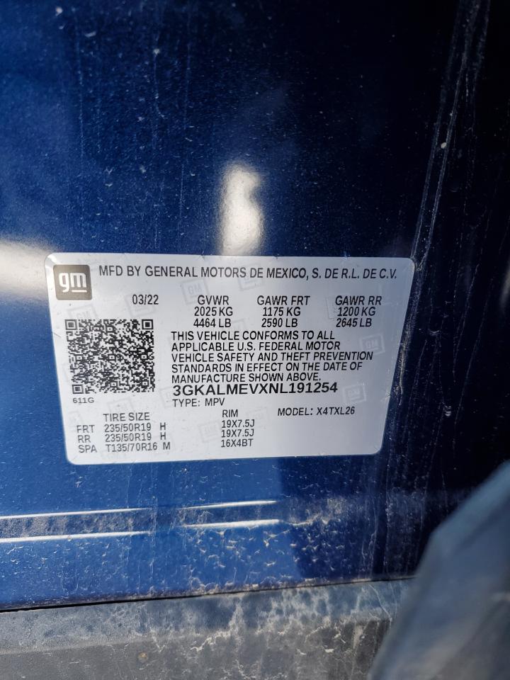 2022 GMC TERRAIN SLE VIN:3GKALMEVXNL191254