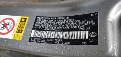 2015 Lexus ES 350 JTHBK1GG9G2233111 VIN:JTHBK1GG9G2233111