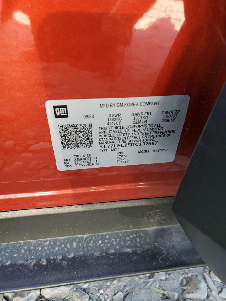 2024 CHEVROLET TRAX LS VIN:KL77LFE25RC132697