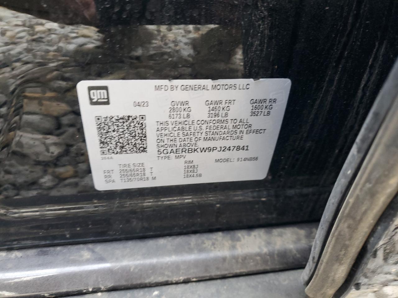 2023 BUICK ENCLAVE ESSENCE VIN:5GAERBKW9PJ247841