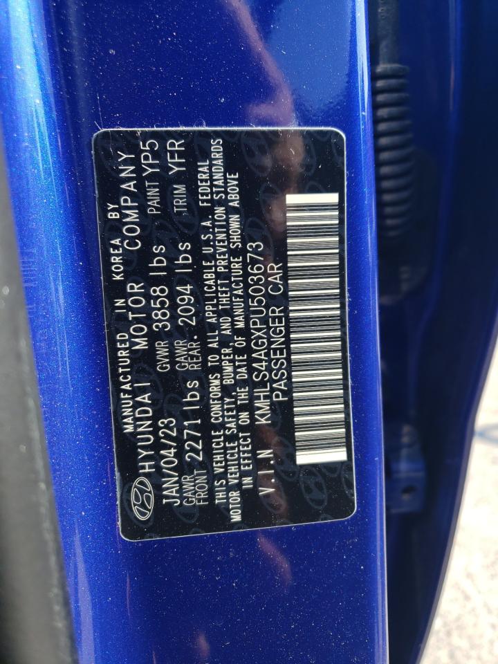 2023 HYUNDAI ELANTRA SEL VIN:KMHLS4AGXPU503673