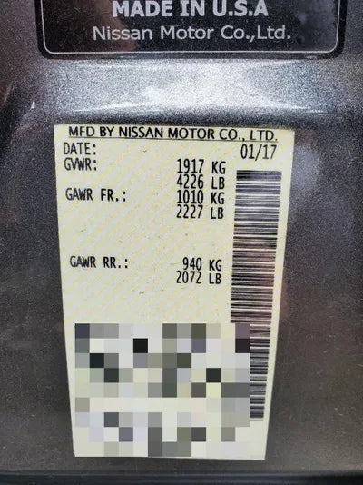 2017 Nissan Altima VIN: