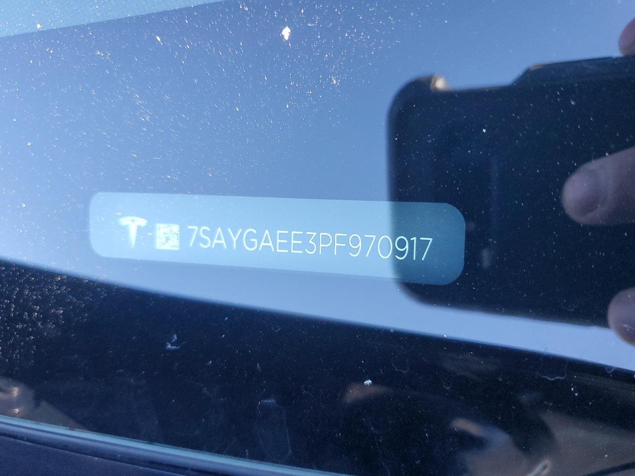 2023 TESLA MODEL Y  VIN:7SAYGAEE3PF970917