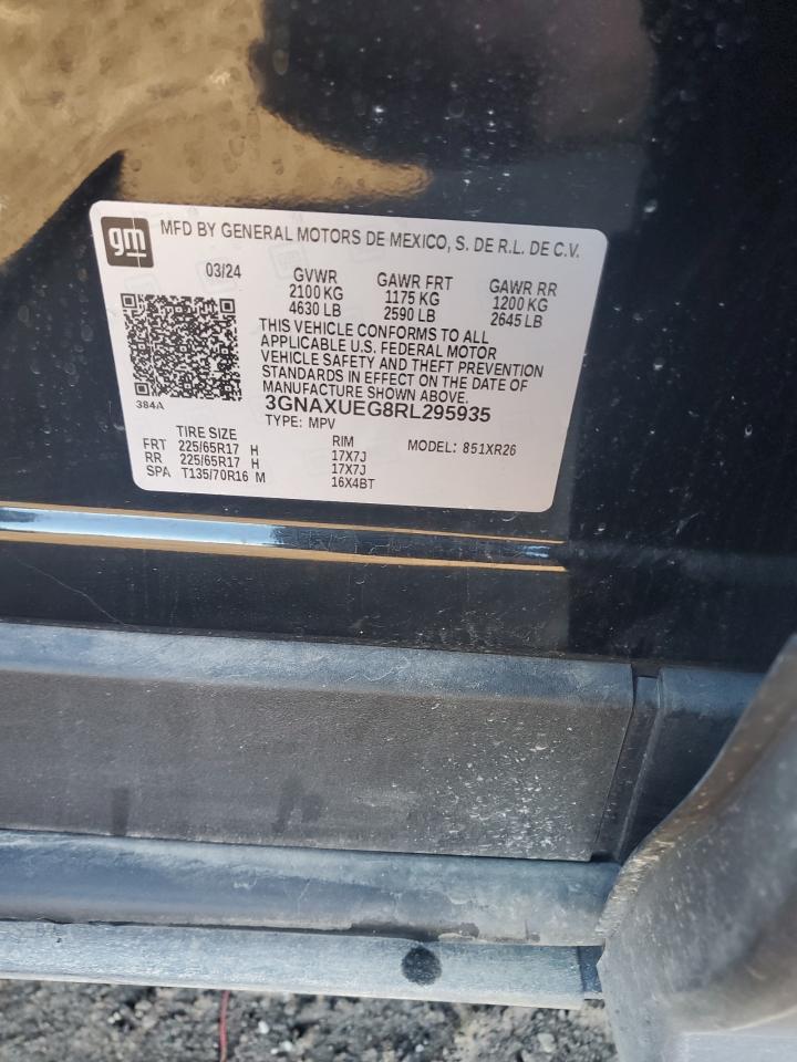 2024 CHEVROLET EQUINOX LT VIN:3GNAXUEG8RL295935