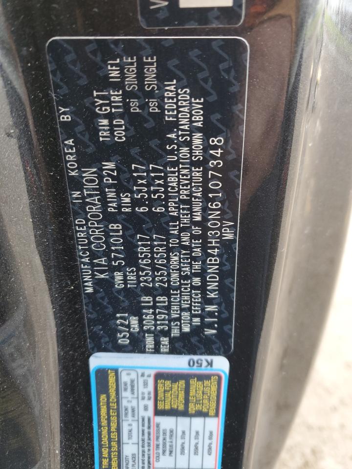 2022 KIA CARNIVAL LX VIN:KNDNB4H30N6107348