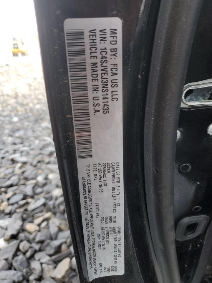 2022 JEEP GRAND WAGONEER SERIES I VIN:1C4SJVEJ3NS141435