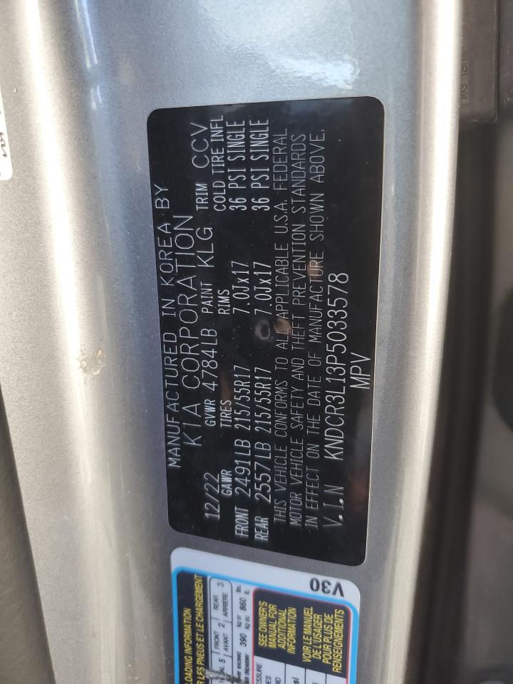 2023 KIA NIRO WIND VIN:KNDCR3L13P5033578