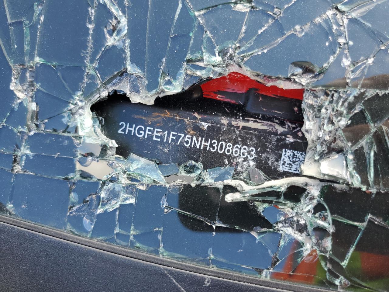 2022 HONDA CIVIC EX VIN:2HGFE1F75NH308663