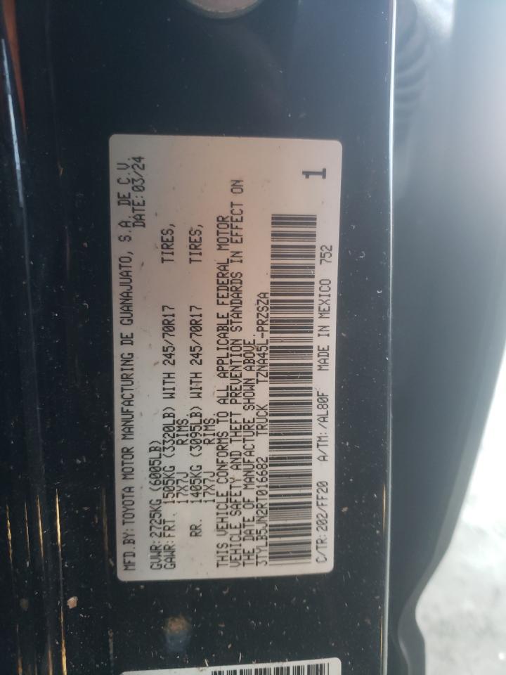 2024 TOYOTA TACOMA DOUBLE CAB VIN:3TYLB5JN2RT016682