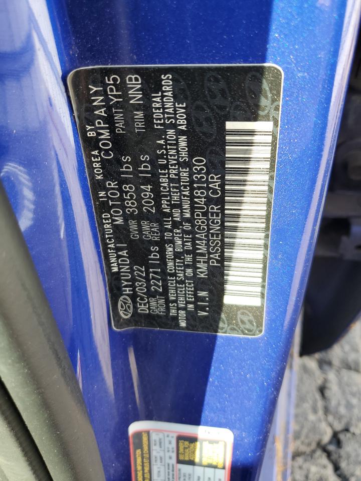 2023 HYUNDAI ELANTRA SEL VIN:KMHLM4AG8PU481330