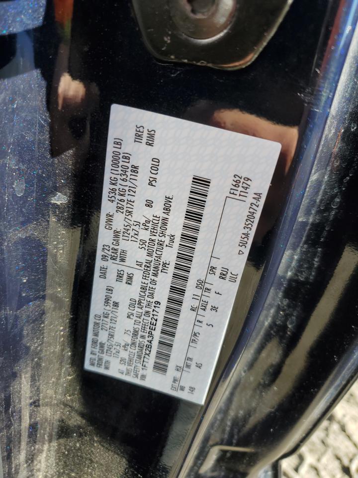 2023 FORD F250 SUPER DUTY VIN:1FT7X2BA3PEE21719