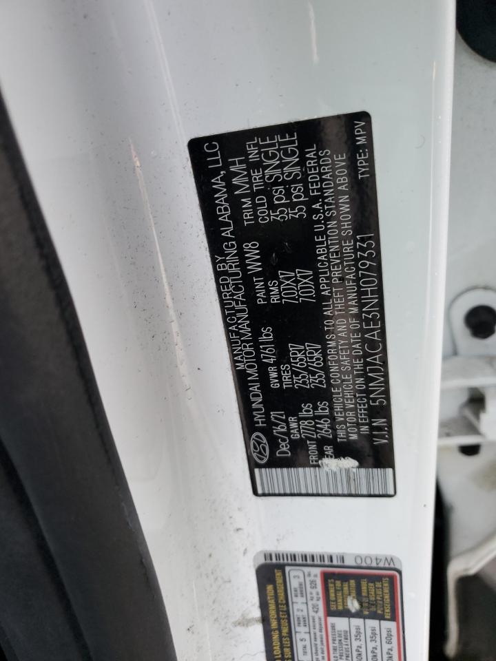 2022 HYUNDAI TUCSON SE VIN:JN1BJ1AW3NW471405