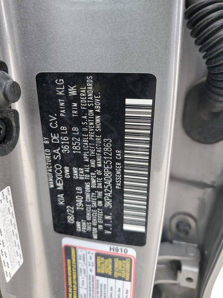 2023 KIA RIO S VIN:3KPA25AD8PE512863