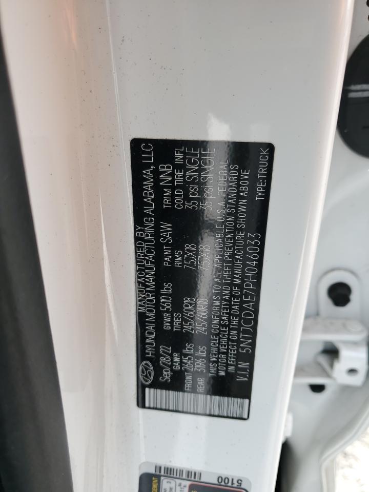 2023 HYUNDAI SANTA CRUZ SEL VIN:5NTJCDAE7PH046033