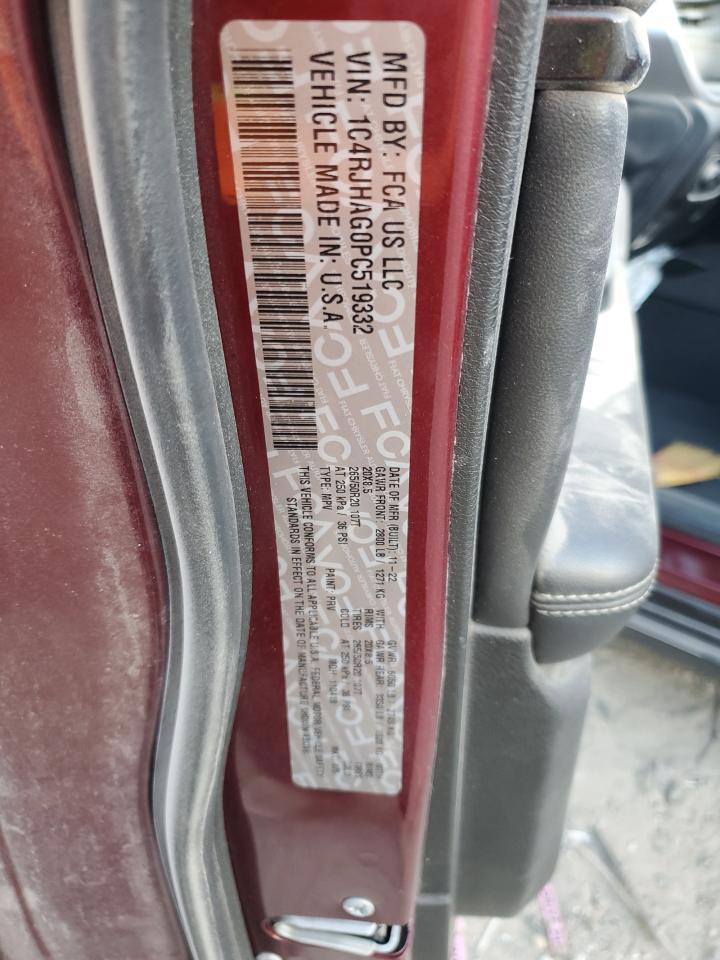 2023 JEEP GRAND CHEROKEE LAREDO VIN:1C4RJHAG0PC519332