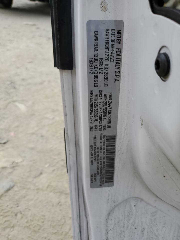 2022 RAM PROMASTER CITY TRADESMAN VIN:ZFBHRFAB6N6W70249