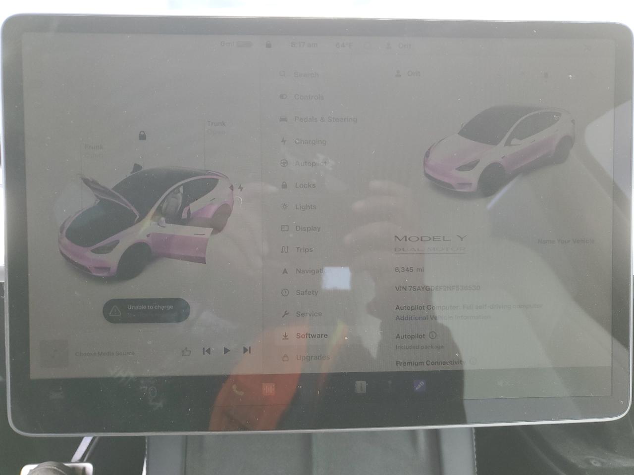 2022 TESLA MODEL Y  VIN:7SAYGDEF2NF536530