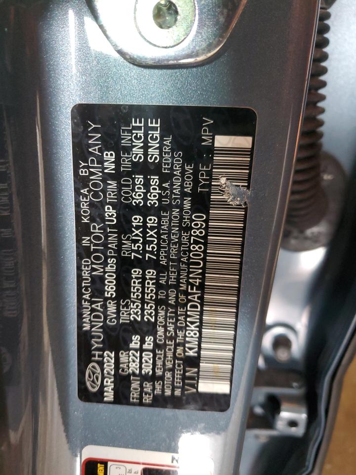 2022 HYUNDAI IONIQ 5 SE VIN:KM8KMDAF4NU087890