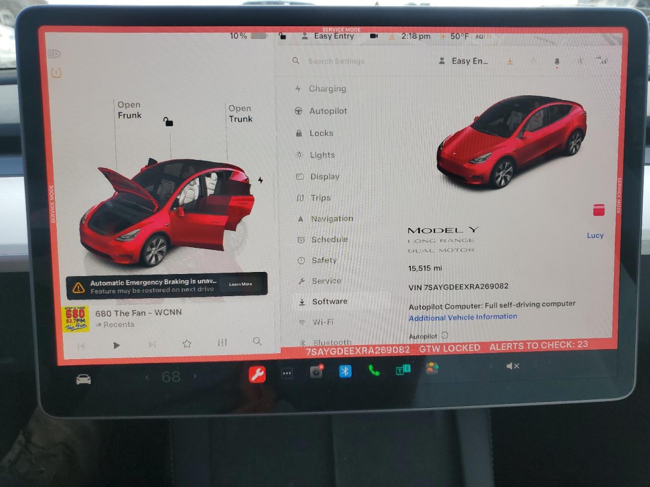 2024 TESLA MODEL Y  VIN:7SAYGDEEXRA269082