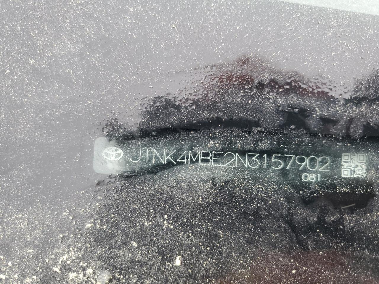 2022 TOYOTA COROLLA SE VIN:JTNK4MBE2N3157902