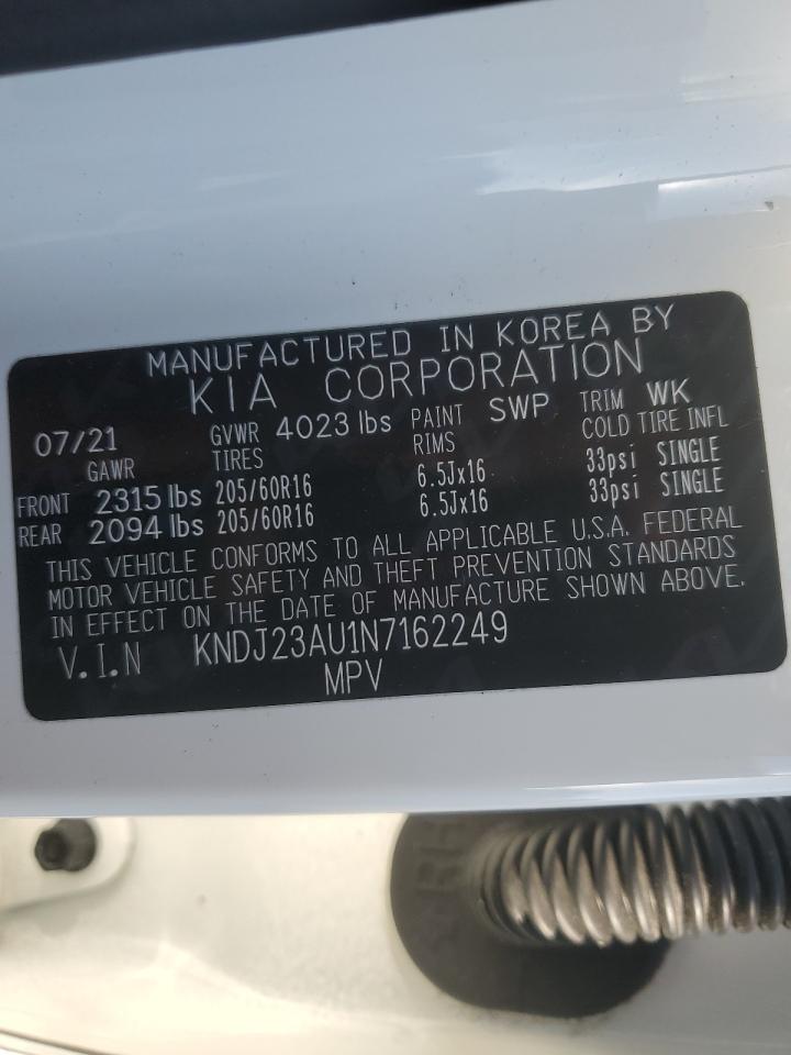 2022 KIA SOUL LX VIN:KNDJ23AU1N7162249