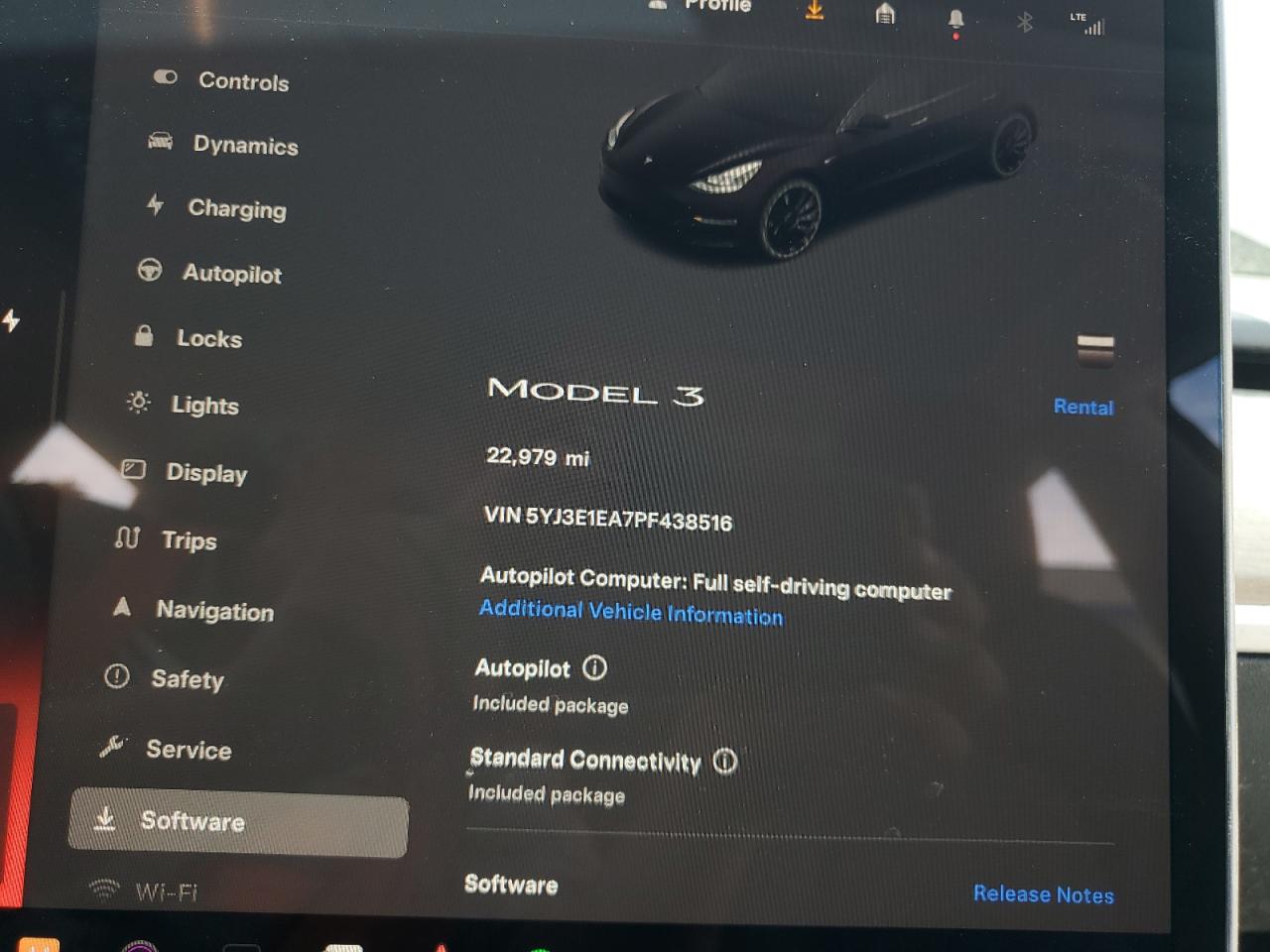 2023 TESLA MODEL 3 VIN:5YJ3E1EA7PF438516