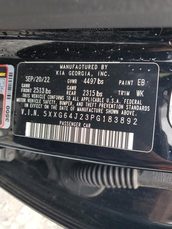 2023 KIA K5 GT LINE VIN:5XXG64J23PG183892