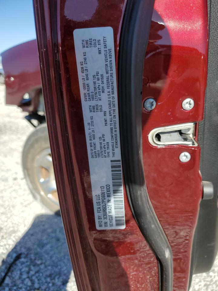 2023 RAM 2500 TRADESMAN VIN:3C6UR5CL7PG606113