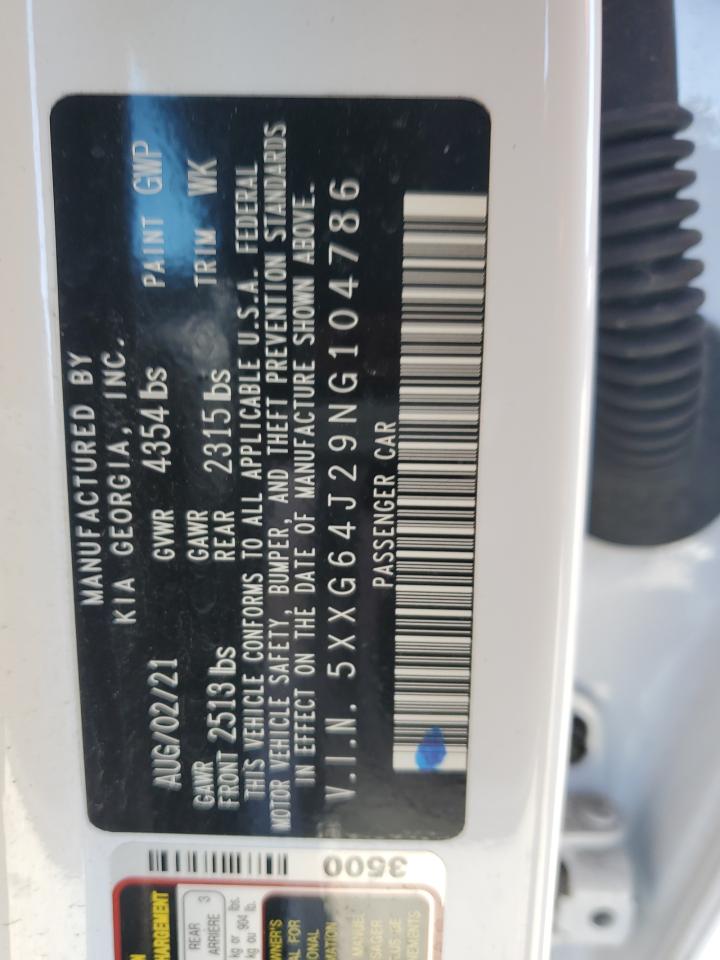 2022 KIA K5 GT LINE VIN:5XXG64J29NG104786