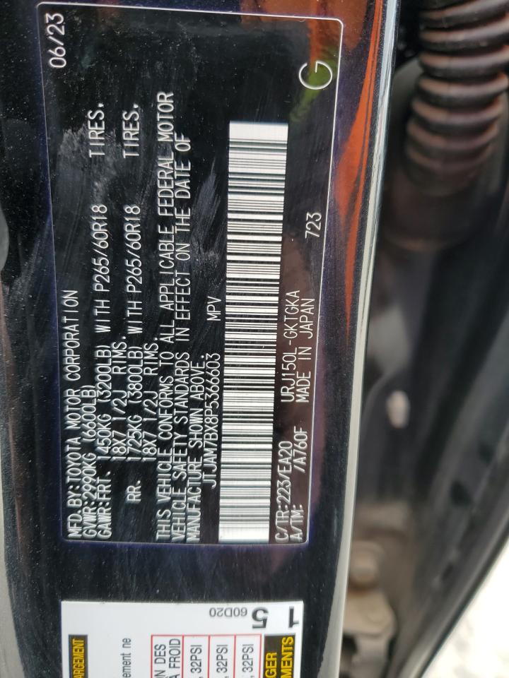 2023 LEXUS GX 460 VIN:JTJAM7BX8P5366603