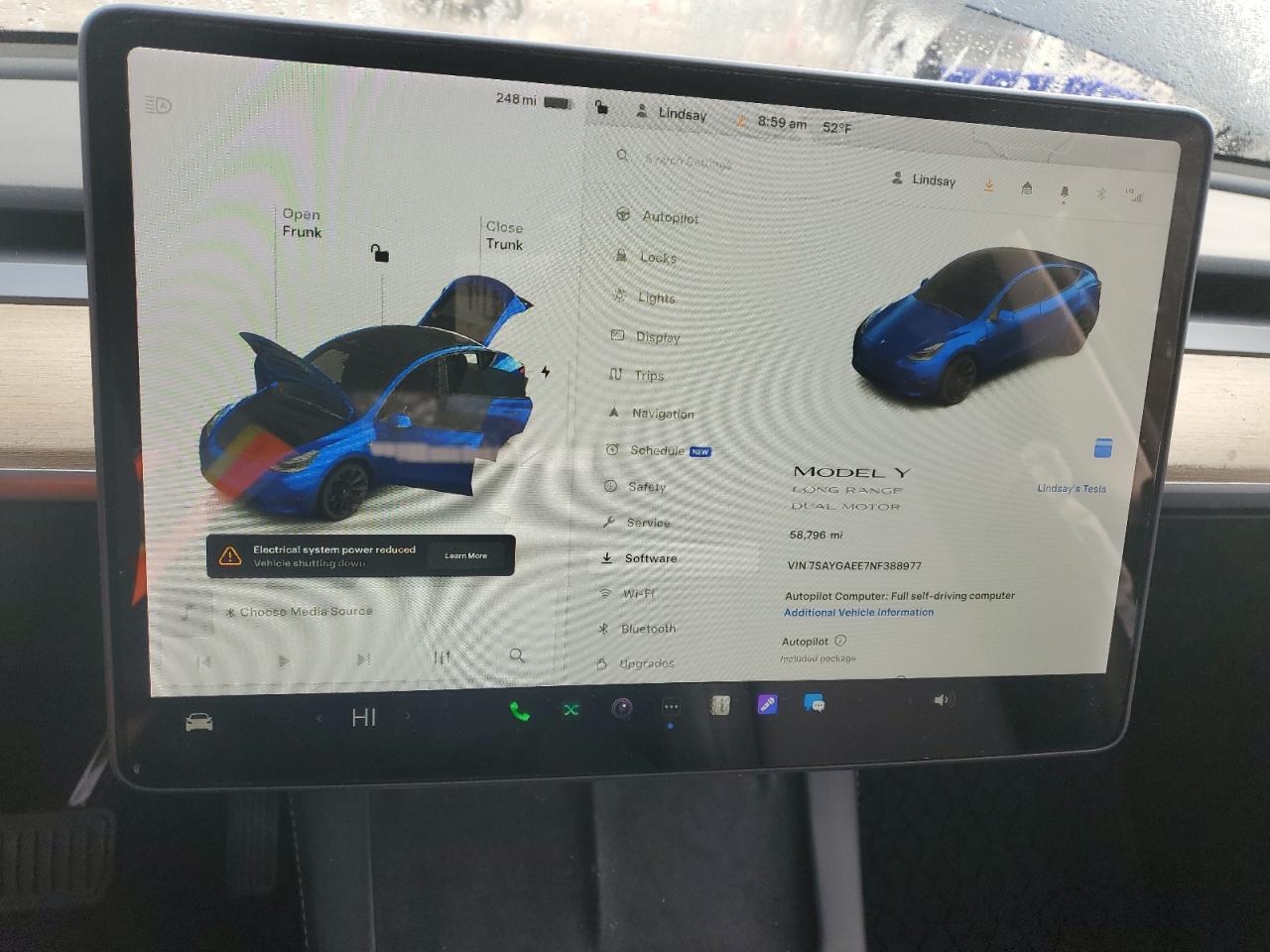 2022 TESLA MODEL Y  VIN:7SAYGAEE7NF388977