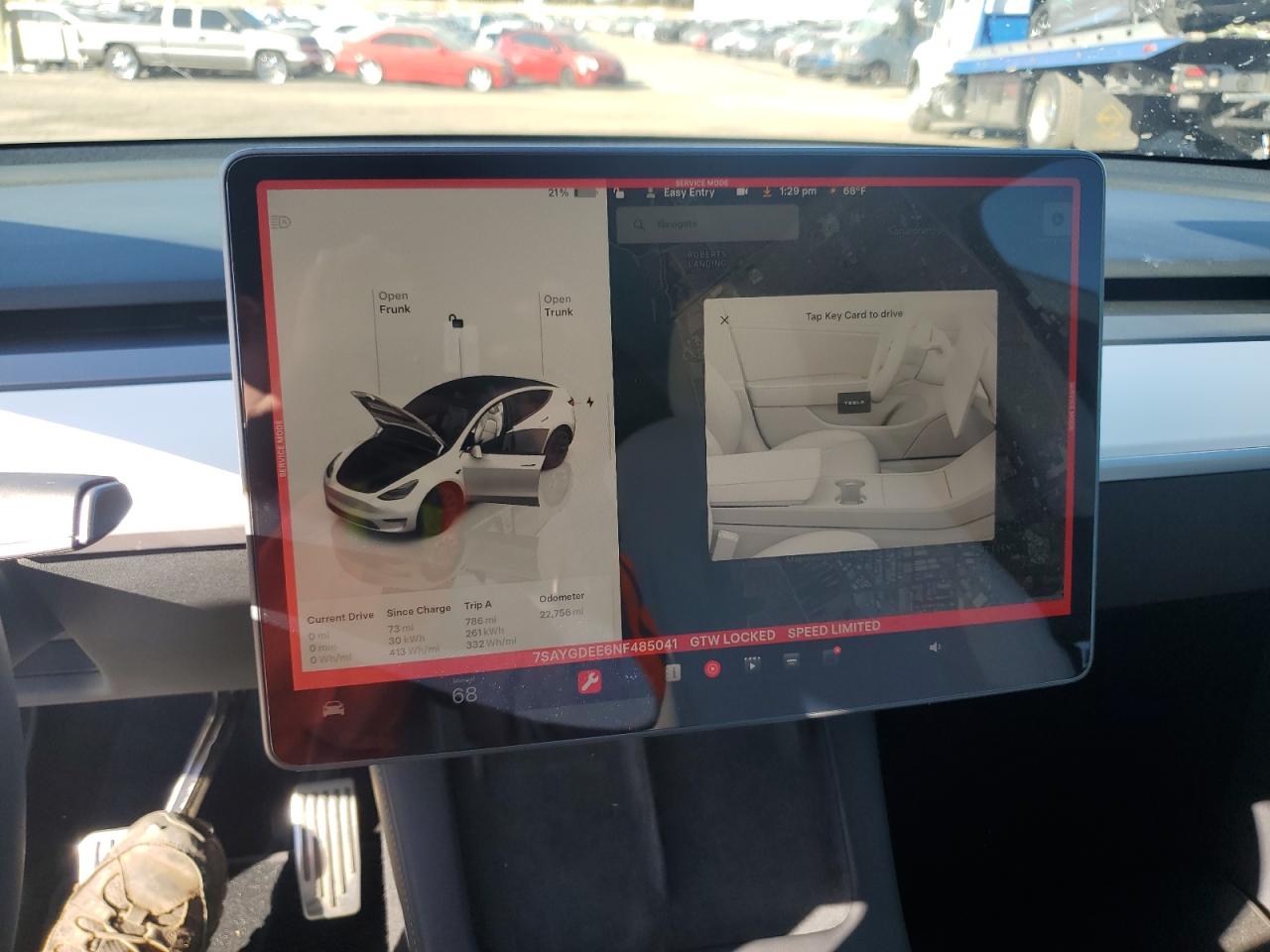 2022 TESLA MODEL Y  VIN:7SAYGDEE6NF485041