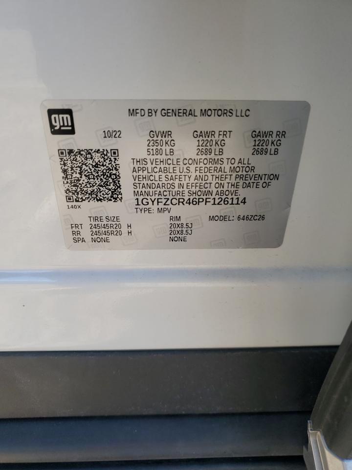 2023 CADILLAC XT4 PREMIUM LUXURY VIN:1GYFZCR46PF126114