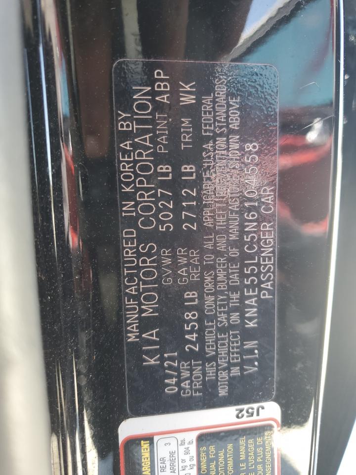 2022 KIA STINGER GT2 VIN:KNAE55LC5N6104558