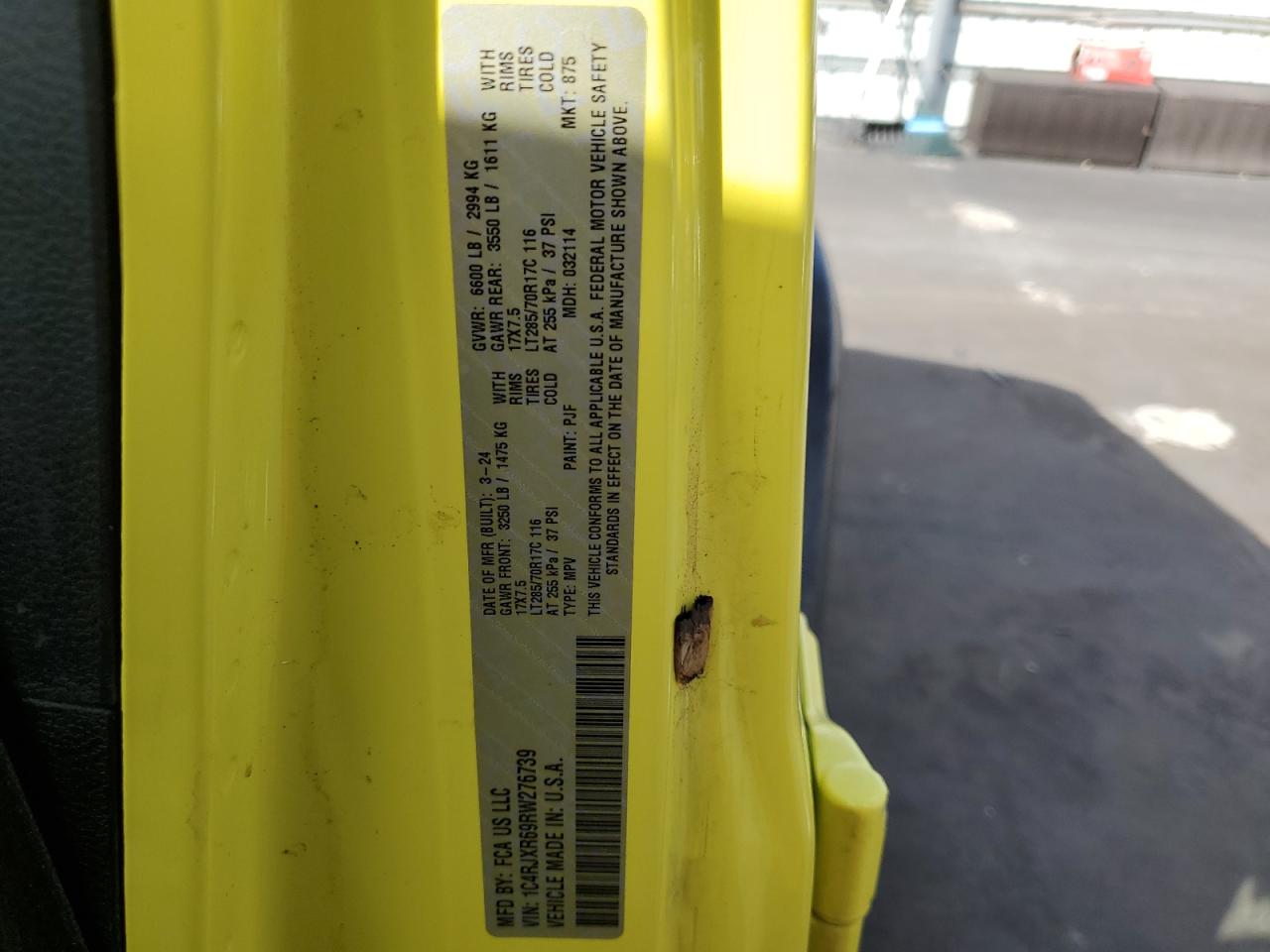 2024 JEEP WRANGLER RUBICON 4XE VIN:1C4RJXR69RW276739
