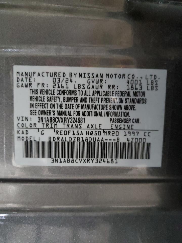 2024 NISSAN SENTRA SV VIN:3N1AB8CVXRY324681