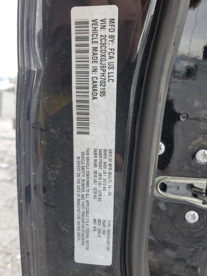 2023 DODGE CHARGER SCAT PACK VIN:2C3CDXGJ6PH702195