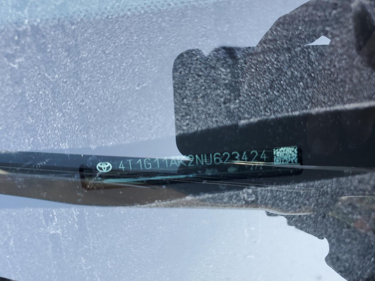 2022 TOYOTA CAMRY SE VIN:4T1G11AK2NU623424