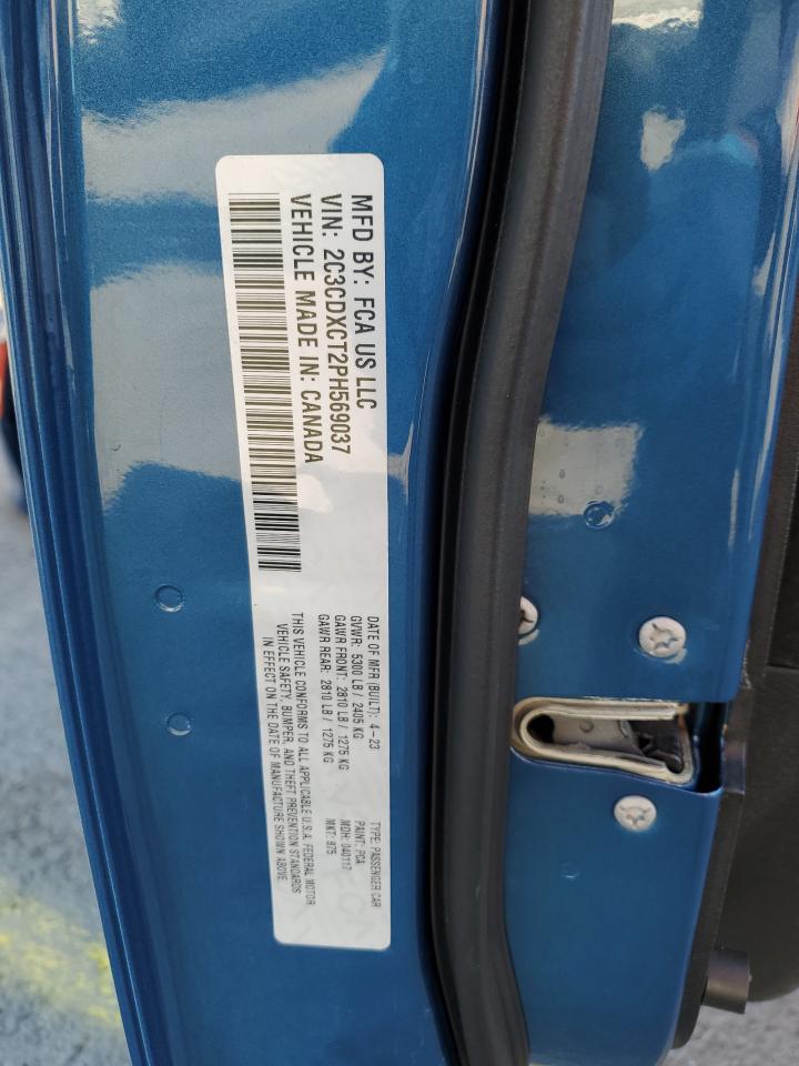 2023 DODGE CHARGER R/T VIN:2C3CDXCT2PH569037