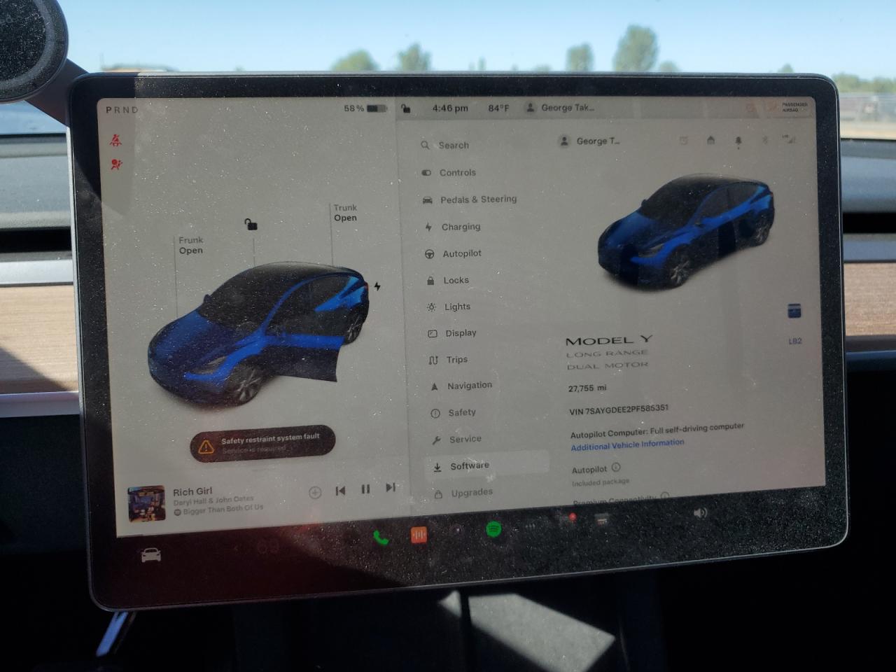 2023 TESLA MODEL Y  VIN:7SAYGDEE2PF585351