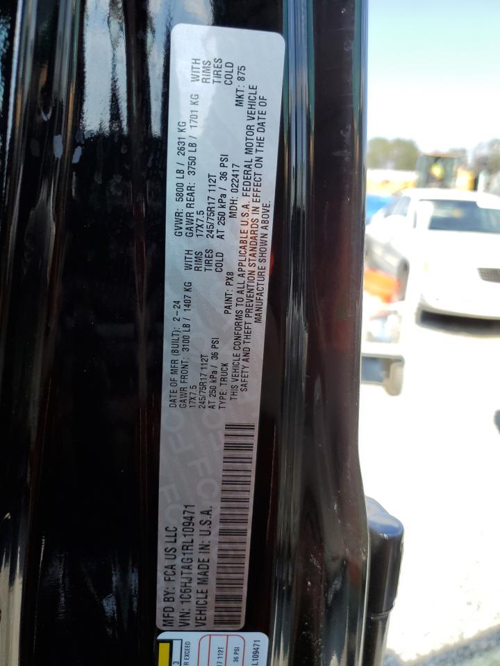 2024 JEEP GLADIATOR SPORT VIN:1C6HJTAG1RL109471