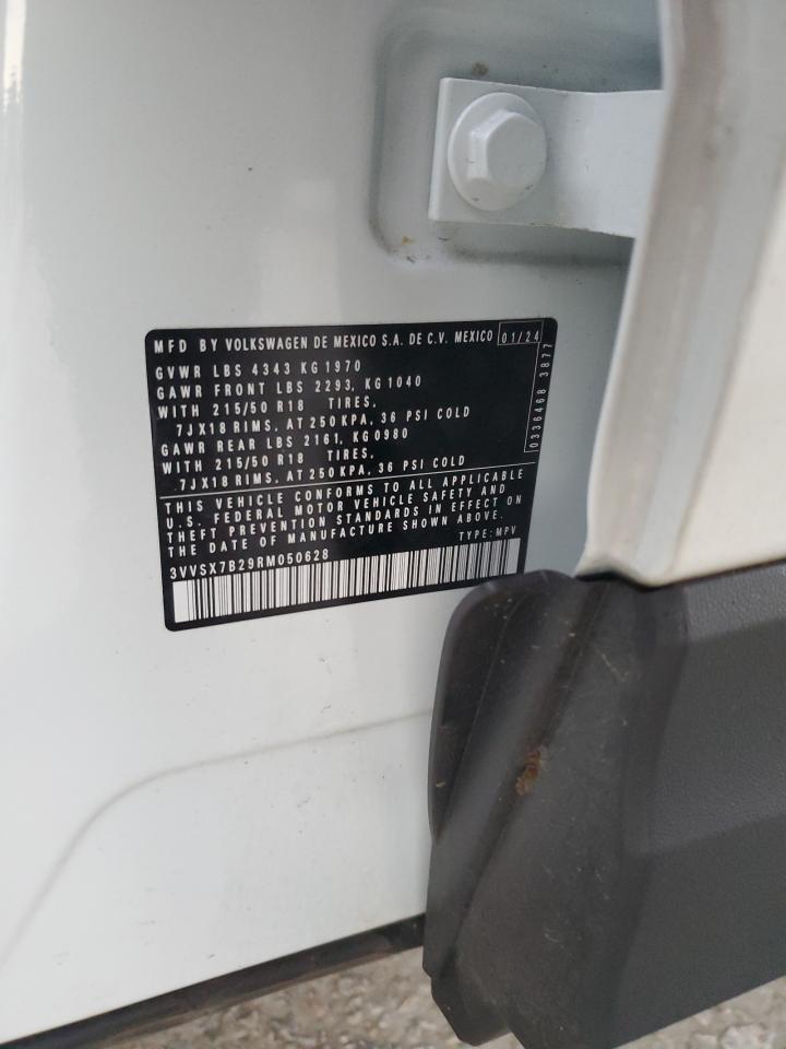 2024 VOLKSWAGEN TAOS SE VIN:3VVSX7B29RM050628