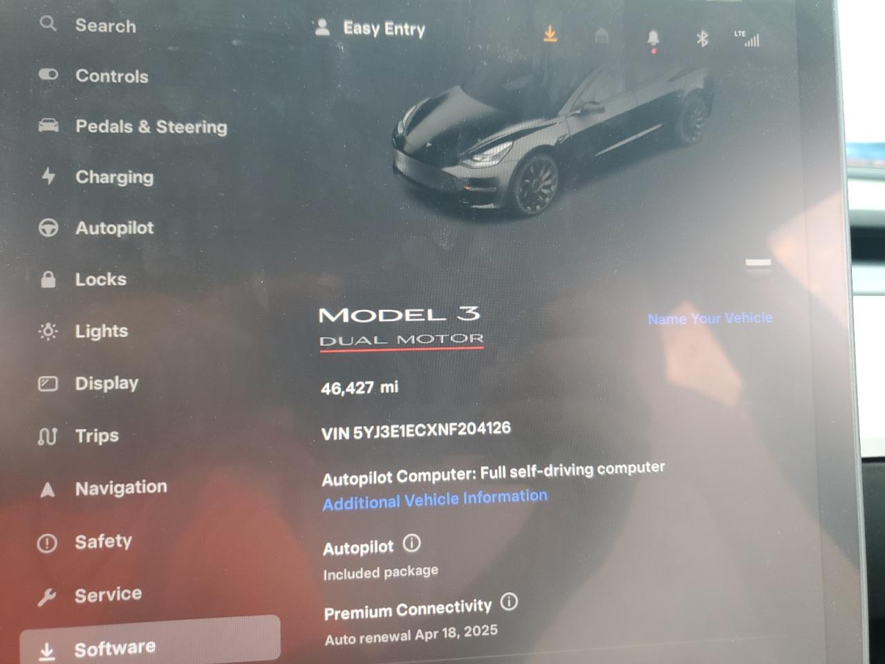 2022 TESLA MODEL 3  VIN:5YJ3E1ECXNF204126