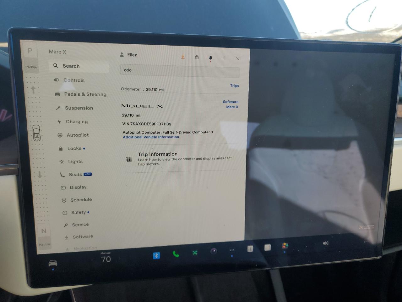 2023 TESLA MODEL X  VIN:7SAXCDE59PF371139
