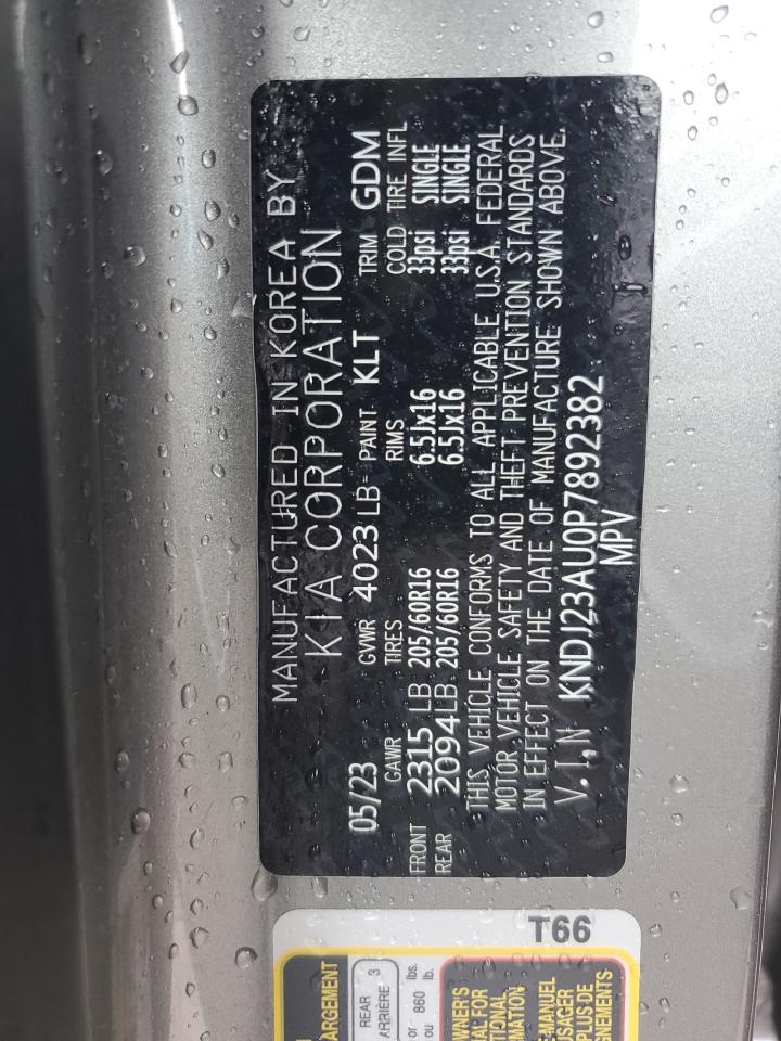 2023 KIA SOUL LX VIN:KNDJ23AU0P7892382